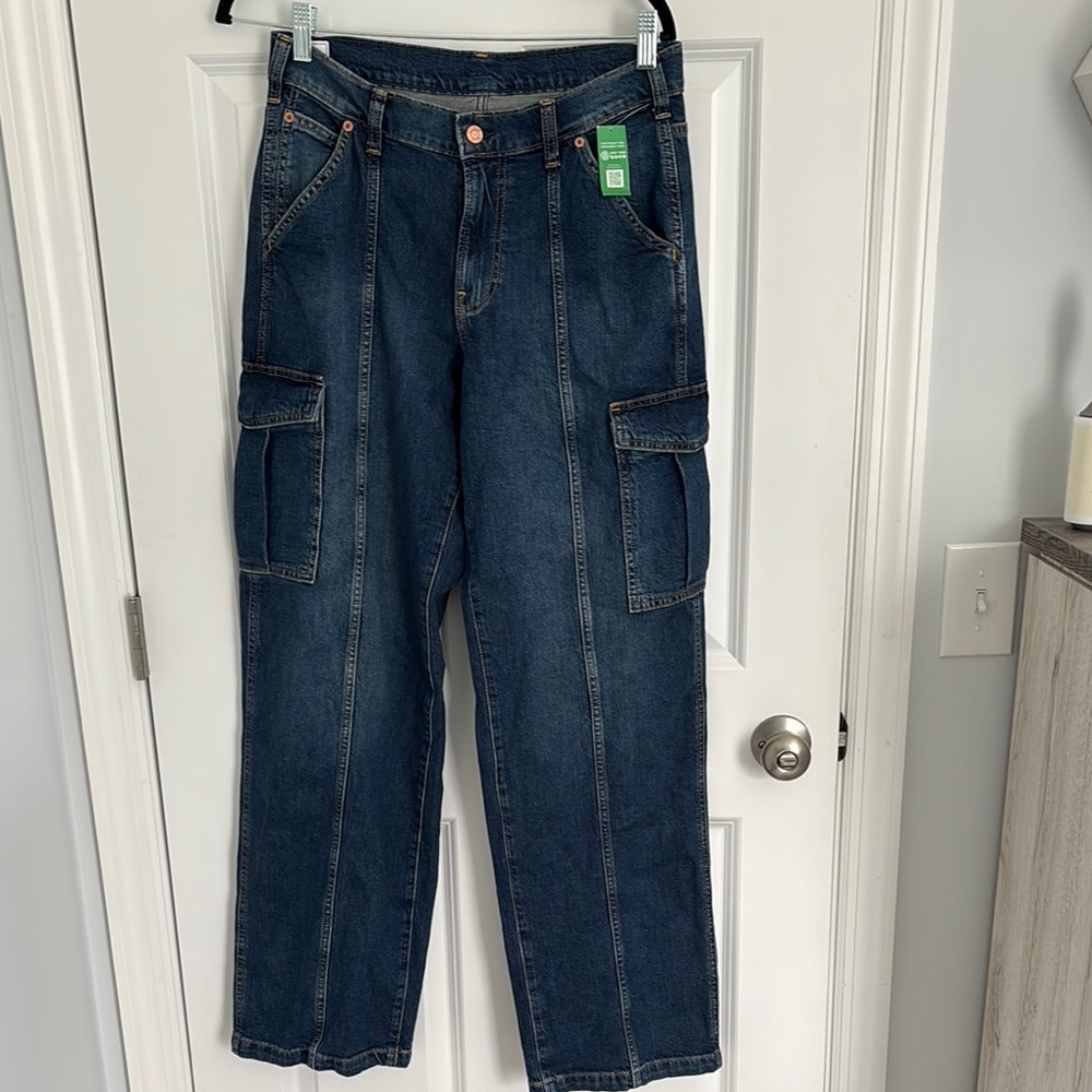 Gap '90s Loose Denim Cargo Mid Rise